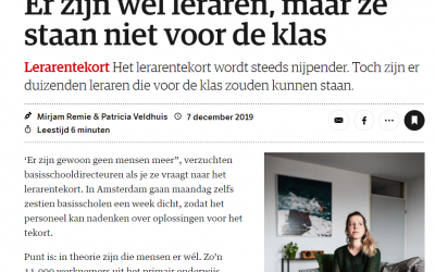 Er zijn wel leraren, maar ze staan niet voor de klas