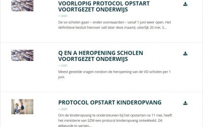 Alle informatie over de herstart van de scholen voor iedereen toegankelijk op Onderwijsdatabank