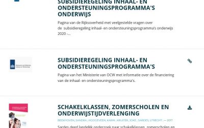 Informatie over zomerscholen en verlengde onderwijstijd nu toegankelijk op de Onderwijsdatabank