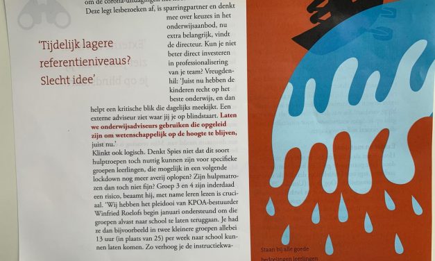 Wie redt school na corona?