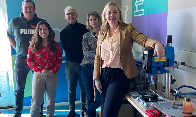 Werkbezoek Rene Peters bij basisschool Br!cks