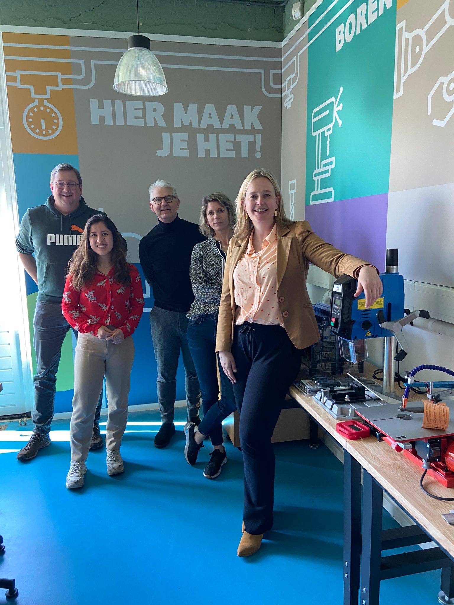 Werkbezoek Rene Peters bij basisschool Br!cks