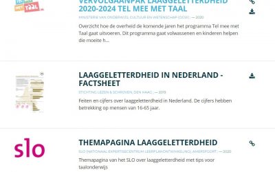 Alle informatie over laaggeletterdheid voor iedereen toegankelijk op Onderwijsdatabank